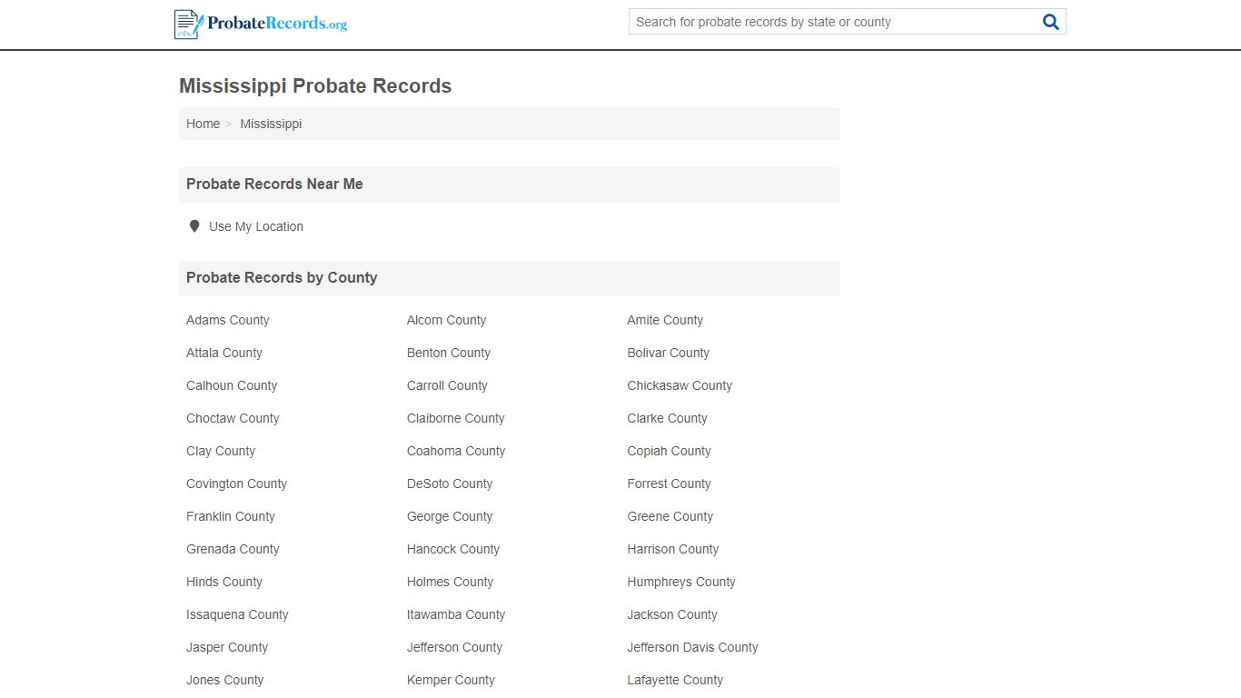 Mississippi Probate Records